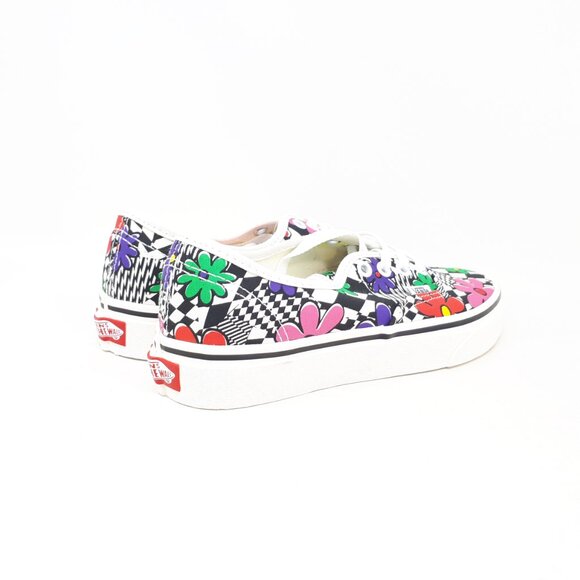 Vans Authentic Printed Floral Flower White Skate Casual Shoe Mens 5.5 / Womens 7 - Picture 5 of 12